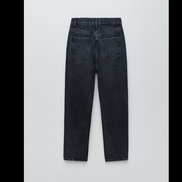 ZARA NWT MOM JEANS BLUE SZ 6 HIGH WAISTED - Picture 4 of 9